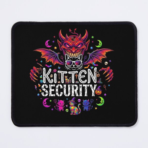 Item preview, Kitten Security - Spooky Kawaii Cat Devil designed and sold by Retro Whiskers.