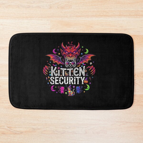 Item preview, Kitten Security - Spooky Kawaii Cat Devil designed and sold by Retro Whiskers.