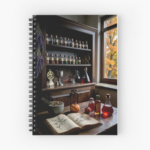 Item preview, The Alchemist Autumn Apothecary - Dark Academia Art designed and sold by Vhelir-Art.