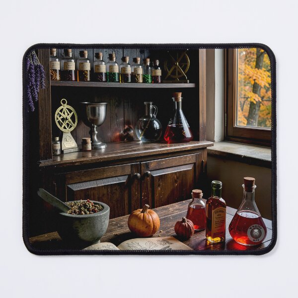 Item preview, The Alchemist Autumn Apothecary - Dark Academia Art designed and sold by Vhelir-Art.