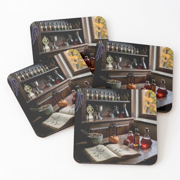 Item preview, The Alchemist Autumn Apothecary - Dark Academia Art designed and sold by Vhelir-Art.