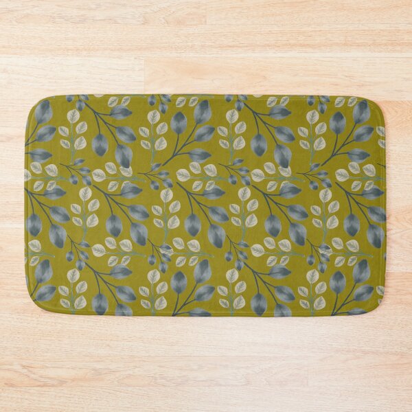Item preview, Botanical Foliage Dark Mustard Seamless Pattern Art designed and sold by ​Jyoti Digital Artist.