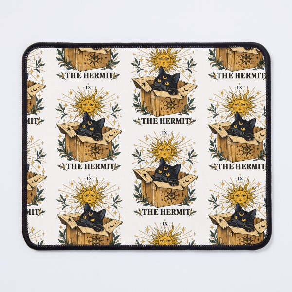 Item preview, The Hermit Tarot Card Funny Black Cat In Box Introvert Graphic designed and sold by JapanAnimeS3.
