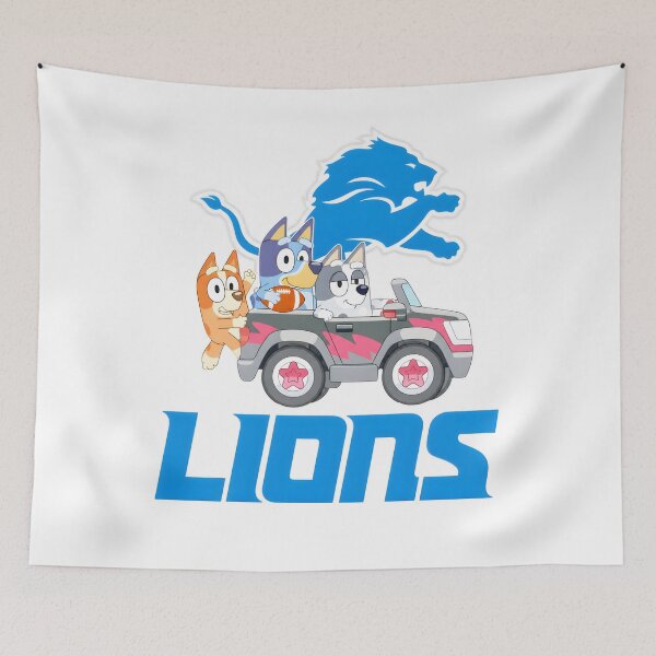 Item preview, Bluey Characters Detroitt Lions Car designed and sold by Kleinpixel.