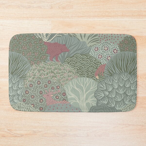 Item preview, Whimsical Woodland Animals in Sage Green and Dusty Rose designed and sold by Sveta Aho.