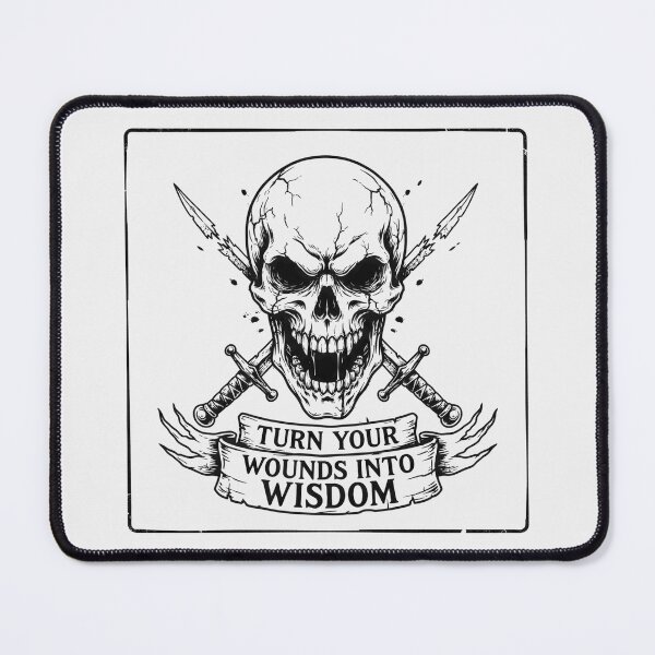 Item preview, Turn Your Wounds Into Wisdom Crossed Daggers Skull designed and sold by Enea Kelo.