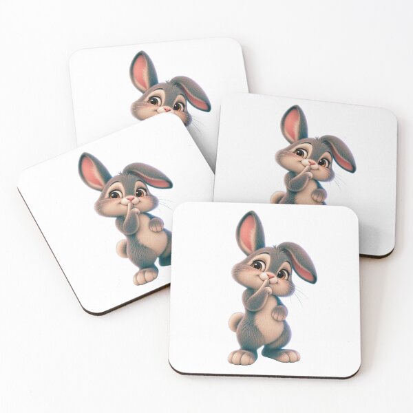 Item preview, Shh… Cute Bunny – Kawaii Little Rabbit designed and sold by Dhaagewala.