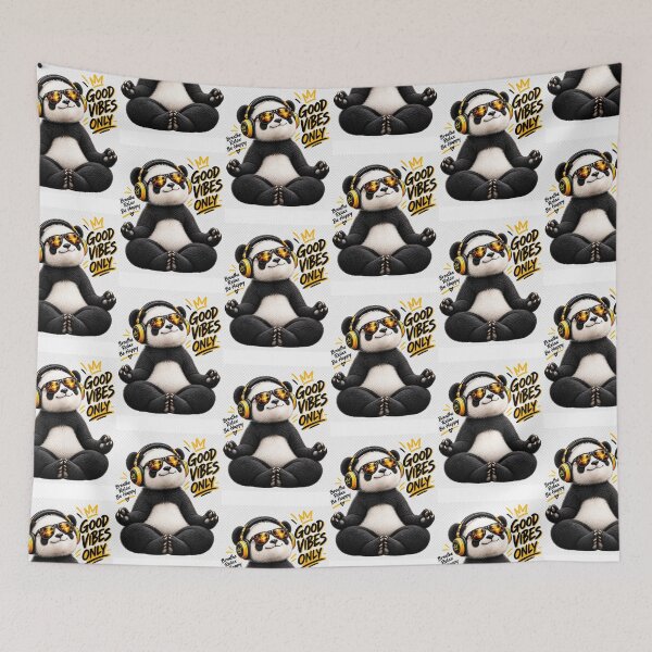 Item preview, Good Vibes Only Meditating Panda  designed and sold by InterStore78.