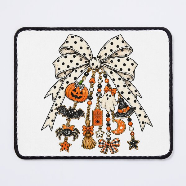 Item preview, Retro Spooky Charms Bow Polka Dots designed and sold by Suzu Comena.