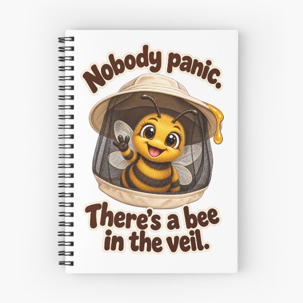Item preview, Nobody Panic, There's a Bee in the Veil - Funny Beekeeping designed and sold by ManxCatAndy.