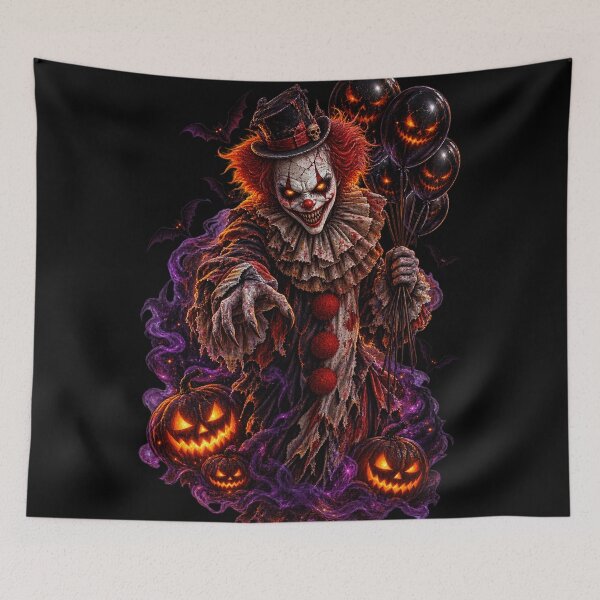 Item preview, Haunted Halloween Clown – Creepy Carnival Horror designed and sold by aliyehc.