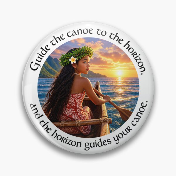 Item preview, Polynesian Leadership Proverb - Guide the canoe to the horizon | Pacific Art designed and sold by ShakaLife.org.