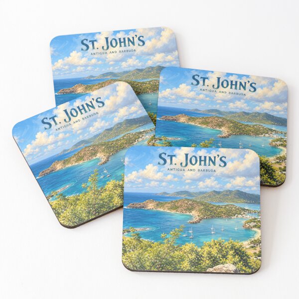 Item preview, St. John’s Painterly Caribbean City Impression designed and sold by MichaeIRellov.
