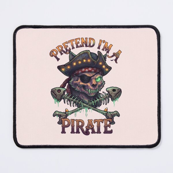 Item preview, Pretend I'm A Pirate - Spooky Cat designed and sold by Retro Whiskers.