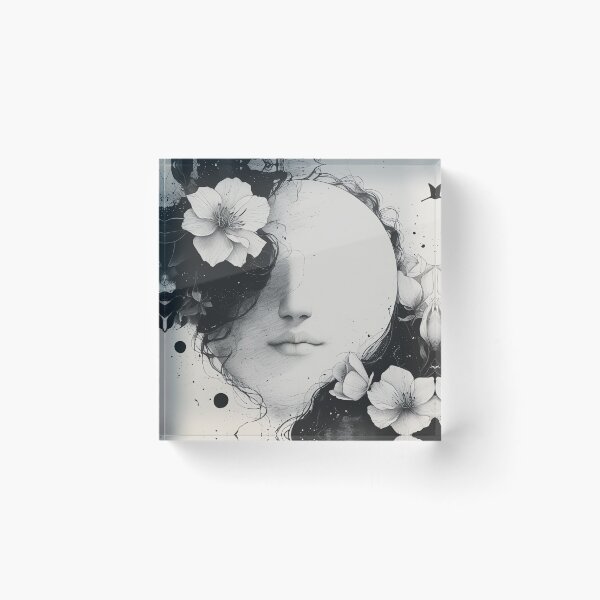 Item preview, Floral Reverie – Minimalist Line Art Print designed and sold by DarkinkArtPrint.