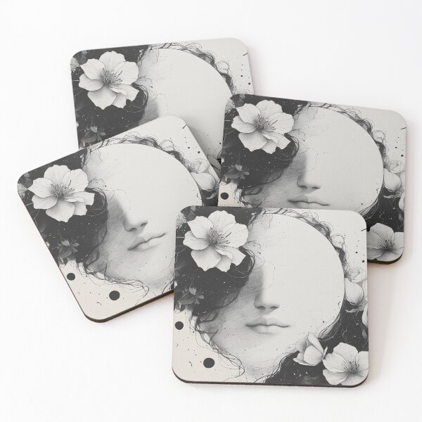 Item preview, Floral Reverie – Minimalist Line Art Print designed and sold by DarkinkArtPrint.