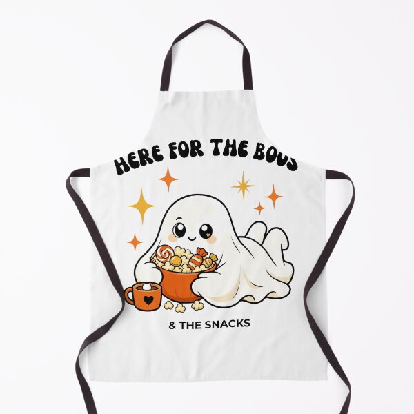 Item preview, Here For The Boos And Snacks Cute Retro Ghost Halloween Sticker designed and sold by wildsilencee.
