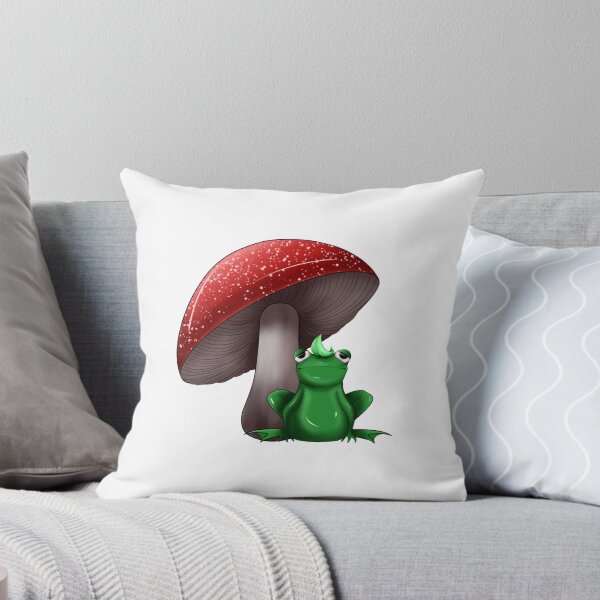 Item preview, Frog And Mushroom Cute Spooky Cottagecore Forest Art designed and sold by Creatrixdaema.