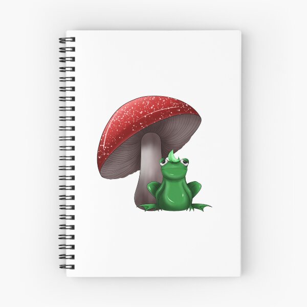 Item preview, Frog And Mushroom Cute Spooky Cottagecore Forest Art designed and sold by Creatrixdaema.