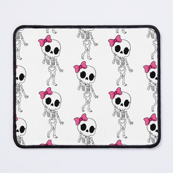 Item preview, Cute Skeleton Girl with Pink Bow — Spooky Coquette Aesthetic Illustration designed and sold by LYAN-STORE.