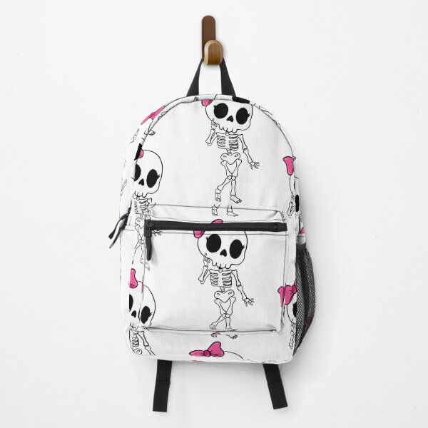 Item preview, Cute Skeleton Girl with Pink Bow — Spooky Coquette Aesthetic Illustration designed and sold by LYAN-STORE.