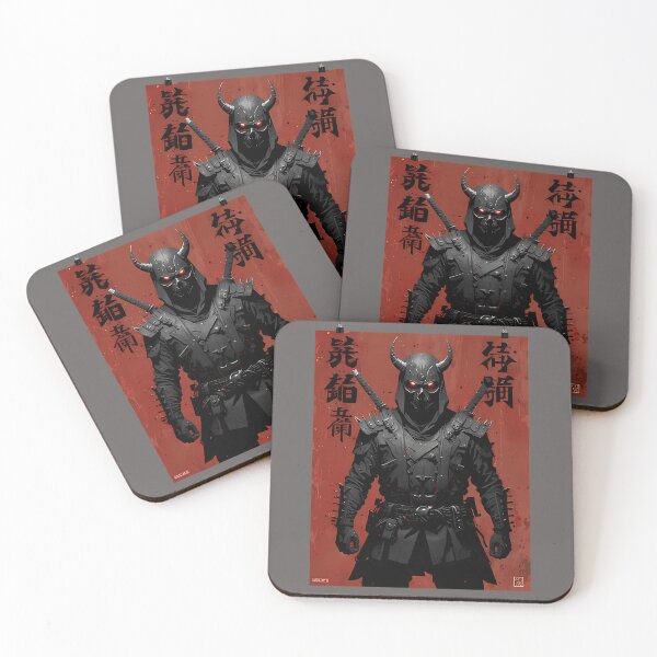 Item preview, Cybernetic Horned Samurai Warrior Red Poster designed and sold by Alexdreamerart.