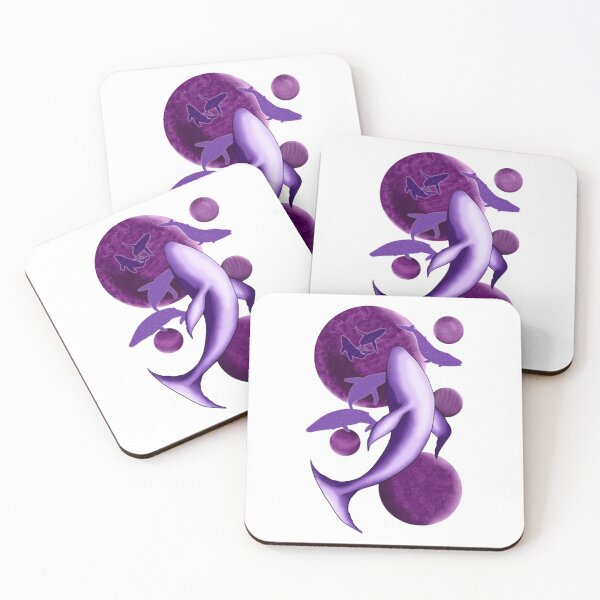 Item preview, Whales In Space Magenta Plum Cosmic Galaxy Art designed and sold by Creatrixdaema.