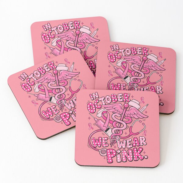 Item preview, In October We Wear Pink Medical Breast Cancer designed and sold by FreshVibe Prints.