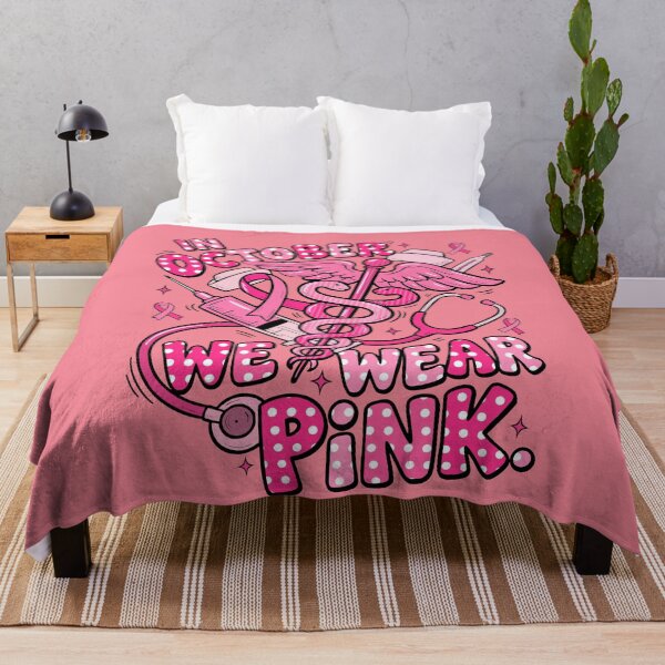 Item preview, In October We Wear Pink Medical Breast Cancer designed and sold by FreshVibe Prints.