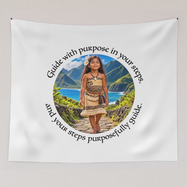 Item preview, Polynesian Leadership Proverb - Guide with purpose in your steps | Pacific Art designed and sold by ShakaLife.org.