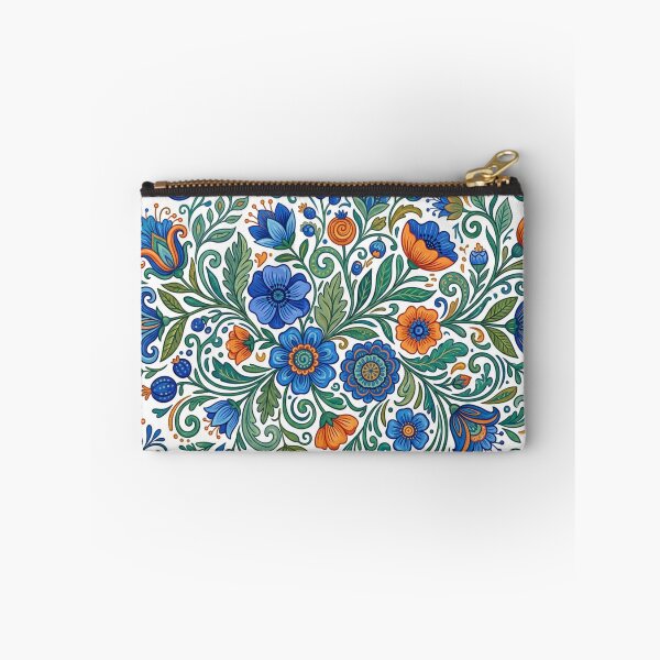 Item preview, Swirling blossoms in blue, orange, and green designed and sold by Sigtrix.