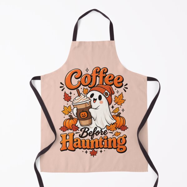 Item preview, Coffee Before Haunting – Cute Ghost Fall Coffee Halloween designed and sold by Sanika arts .