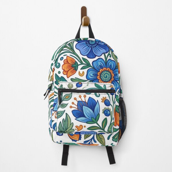 Item preview, Swirling blossoms in blue, orange, and green designed and sold by Sigtrix.