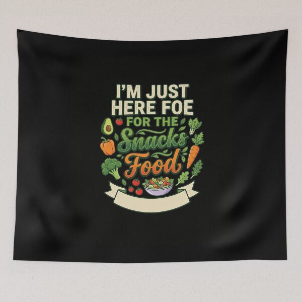 Item preview, I’m Just Here For The Vegan Snacks – Funny Vegan Plant Based Food Lover designed and sold by AmeliaShirts.