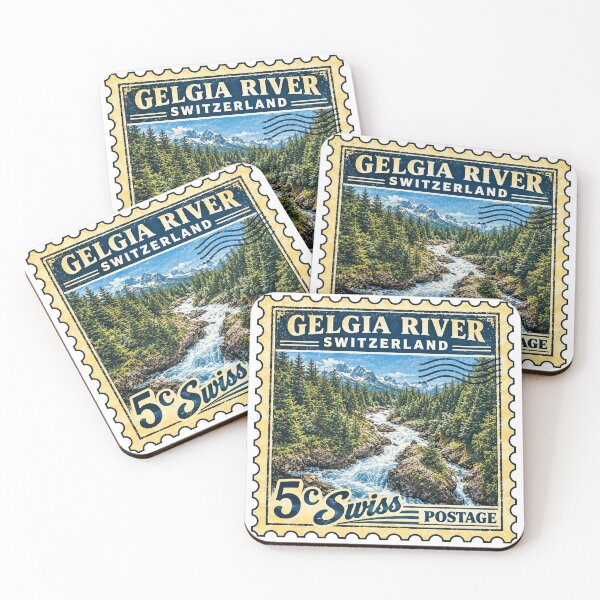 Item preview, Gelgia River Switzerland Stamp designed and sold by maximinano100k.