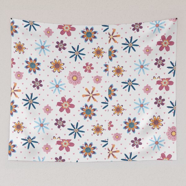 Item preview, Retro Floral Pattern Colorful Flowers designed and sold by roaaroaa.