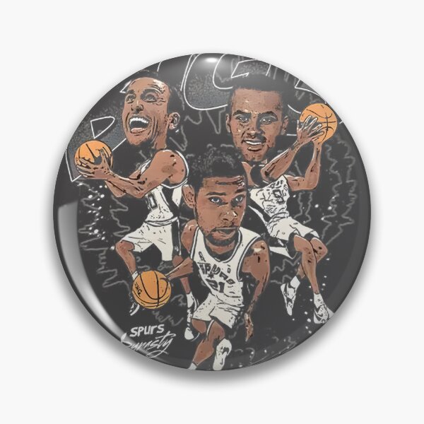 Item preview, Manu Ginobili Tim Duncan Tony Parker Legendary Basketball Trio Design designed and sold by FloofiBunn.