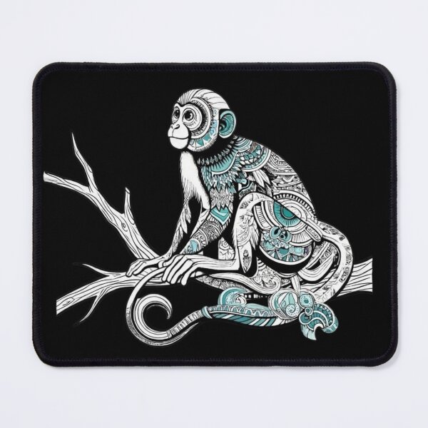 Item preview, Monkey in mandala style designed and sold by Out of Toxic Studio.