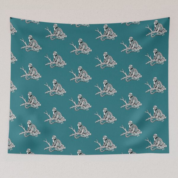 Item preview, Monkey in mandala style designed and sold by Out of Toxic Studio.