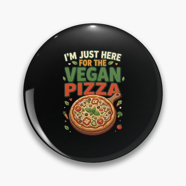 Item preview, I’m Just Here For The Vegan Pizza– Funny Vegan Plant Based Food Lover designed and sold by AmeliaShirts.