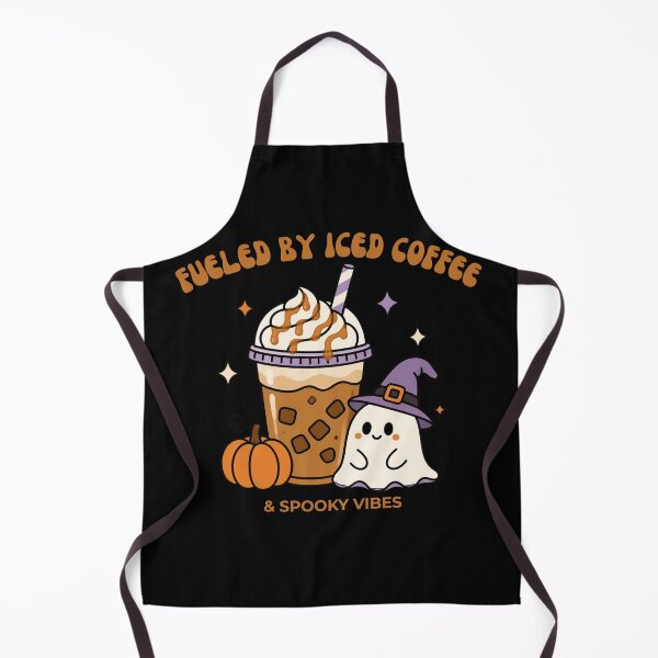 Item preview, Fueled By Iced Coffee And Spooky Vibes Cute Ghost Halloween Sticker designed and sold by wildsilencee.