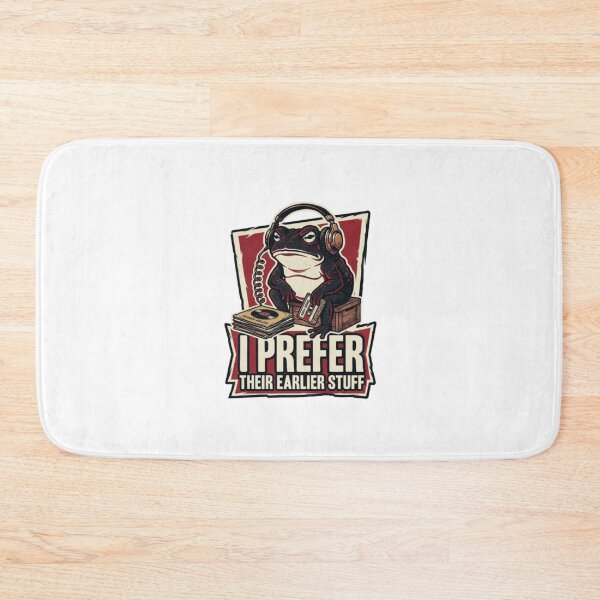 Item preview, I Prefer Their Earlier Stuff Funny Music Snob Frog designed and sold by HytoneArt.
