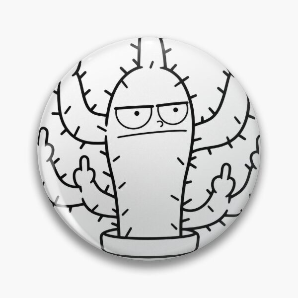 Item preview, Grumpy Cactus Middle Finger Funny Statement Comic designed and sold by LongIslandDesgn.