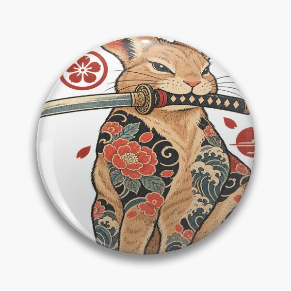 Item preview, Japanese Samurai Rabbit Katana Irezumi Tattoo Yakuza designed and sold by LongIslandDesgn.