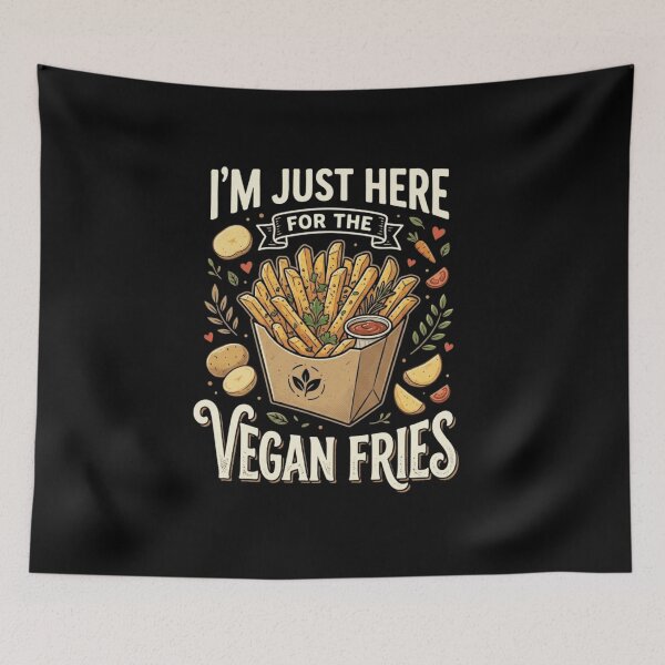 Item preview,  I’m Just Here For The Vegan Fries– Funny Vegan Plant Based Food Lover designed and sold by AmeliaShirts.