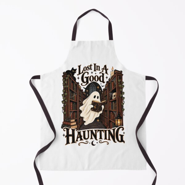 Item preview, Lost In A Good Haunting – Ghost Reading Book in Haunted Library | Spooky Book Lover Halloween designed and sold by Sanika arts .