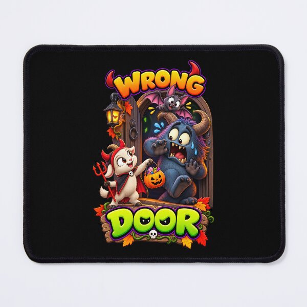 Item preview, Wrong Door Funny Halloween Goat designed and sold by Yomere.