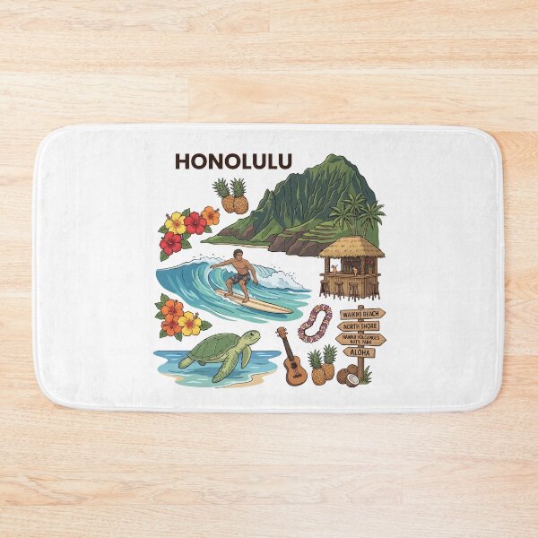 Artikelvorschau, Honolulu Hawaii Souvenir Surfen Aloha Männer Honolulu entworfen und verkauft von DSWShirts.