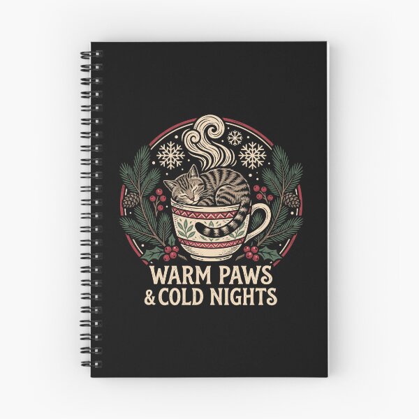 Item preview, Warm Paws And Cold Nights Cozy Christmas Cat Sleeping In Mug designed and sold by TeNovaStudio.