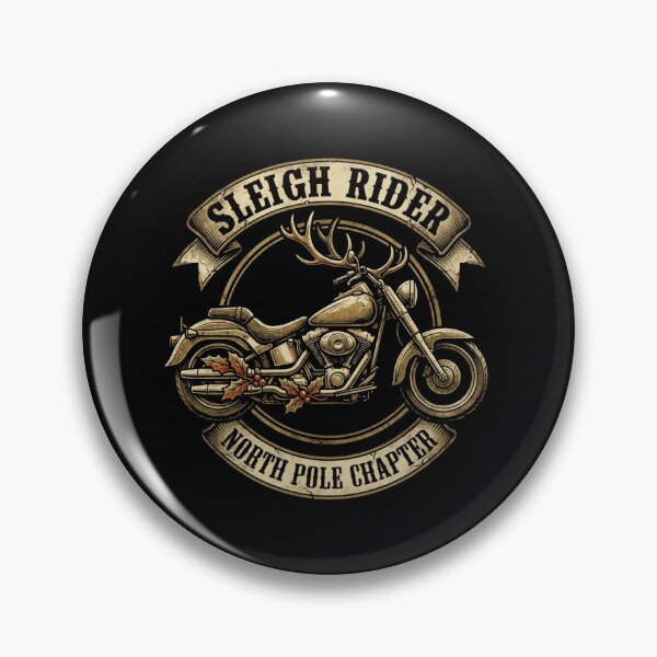 Item preview, Sleigh Rider North Pole Chapter Motorcycle Biker Christmas designed and sold by TeNovaStudio.